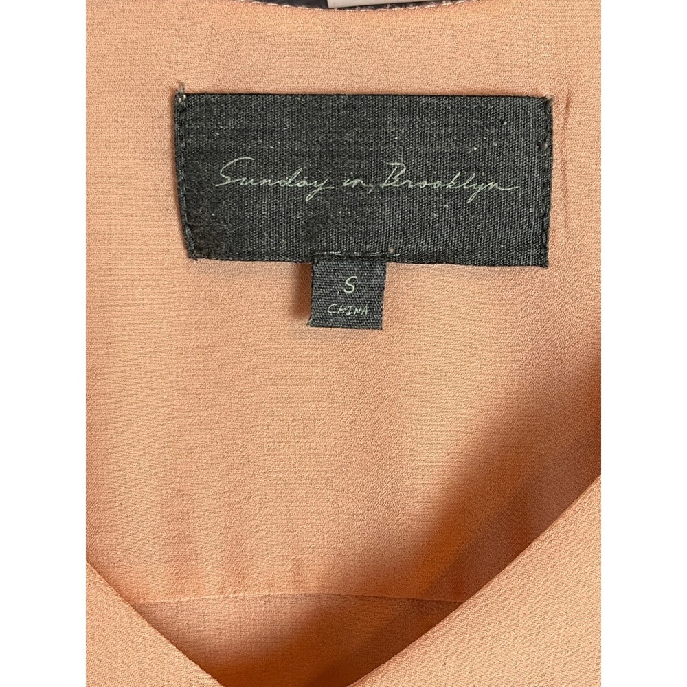 Anthropolgie Sunday in Brooklyn Peach Sleeveless Layered Tank Size Small Blouse - Picture 4 of 7